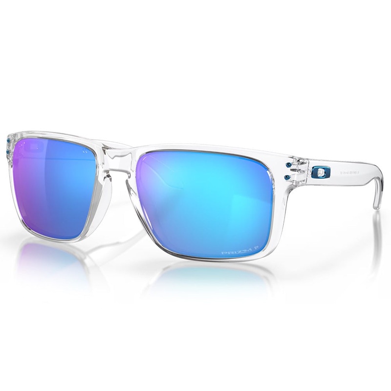 **Oakley Holbrook XL Sunglasses – Polished Clear w PRIZM Sapphire Polarized Lens