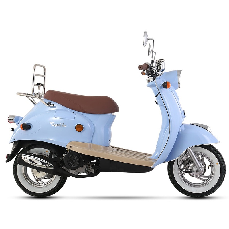 Capri LX 50|Black|Blue|Creamy|Cyan|Matt Green|Matt Grey|Orange|Pink|Red|White|Yellow|Gold|CUSTOM|49 cc