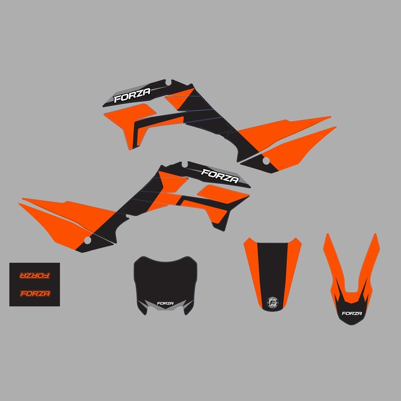 Aftermarket KRZ Style Plastic & Graphic Kit 2025 – Orange Black