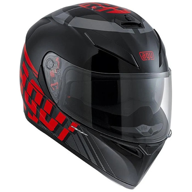 AGV K3 SV Myth Road Helmet|Black/Red|XS 53-54cm|S 55-56cm|MS 57cm|ML 58cm|L 59-60cm|XL 61-62cm|XXL 63-64cm
