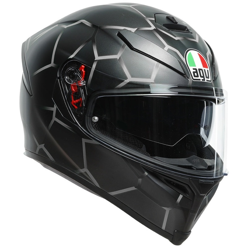 AGV K5 S Vulcanum Road Helmet|Grey|Red|S 56cm|MS 57cm|ML 58cm|L 60cm|XL 62cm