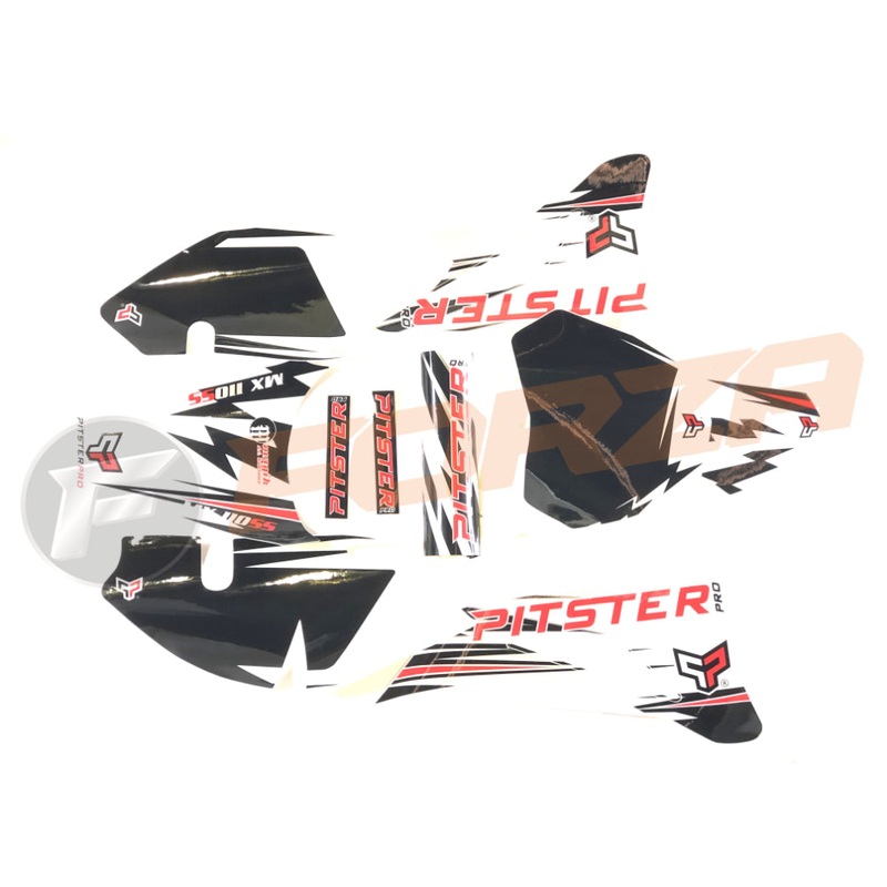 Pitsterpro MX110 Graphic kit|White + Pitsterpro|Size N/A