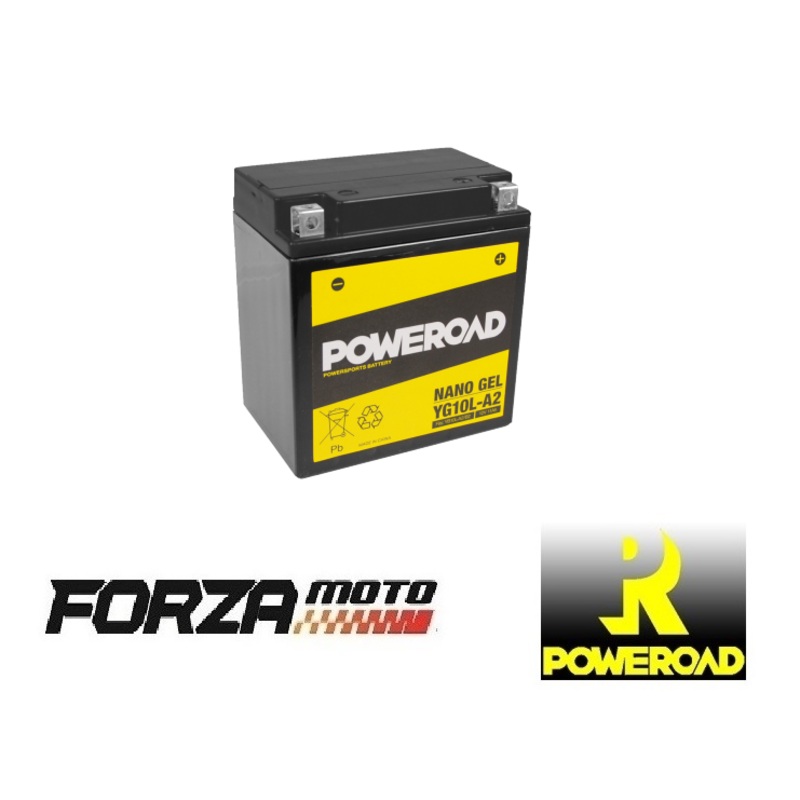 POWEROAD Nano Gel Motorcycle Battery – YG10L-A2 (fits YB10L-A2)