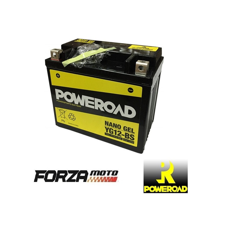 POWEROAD Nano Gel Motorcycle Battery – YG12-BS (fit YTX12-BS)