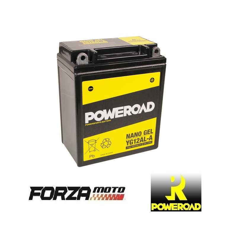 POWEROAD Nano Gel Motorcycle Battery – YG12A-LA (fits YB12AL)