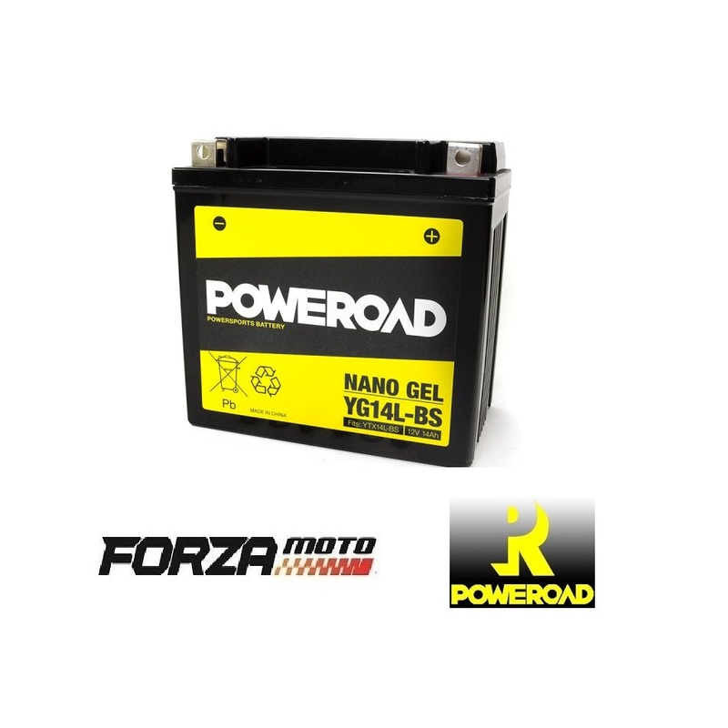 POWEROAD Nano Gel Motorcycle Battery – YG14L-BS (fits YTX14L-BS)