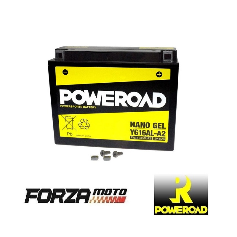 POWEROAD Nano Gel Motorcycle Battery – YG16AL-A2 (fits YB16AL-A2)