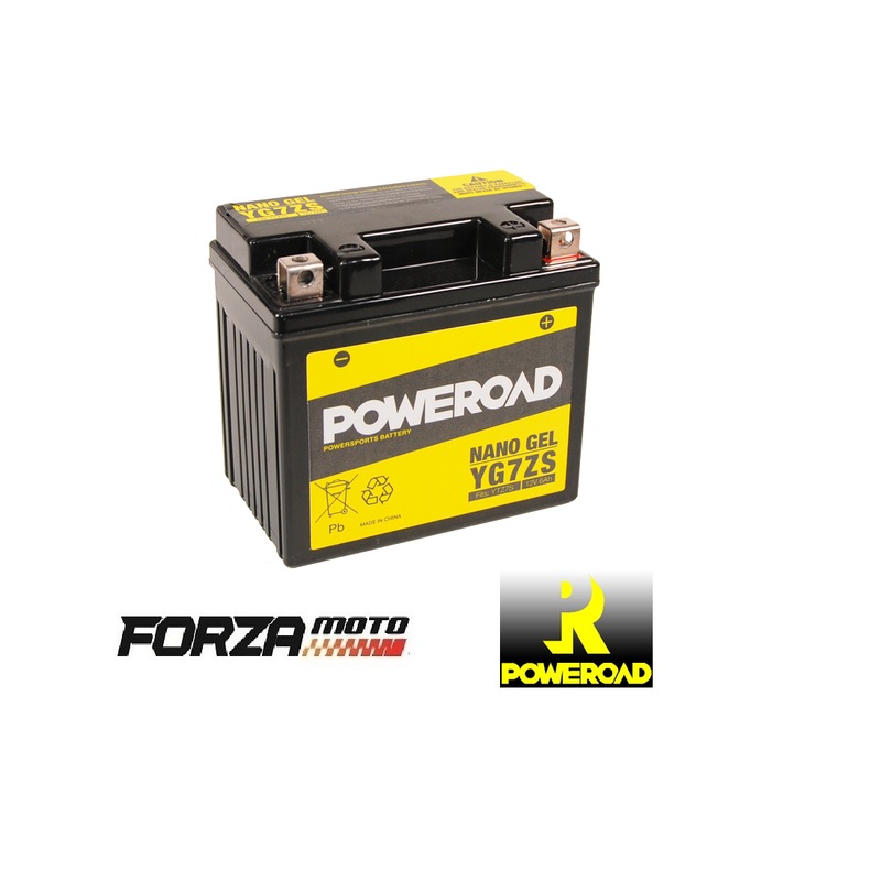 POWEROAD Nano Gel Motorcycle Battery – YG7-ZS (fits YTZ7-S)
