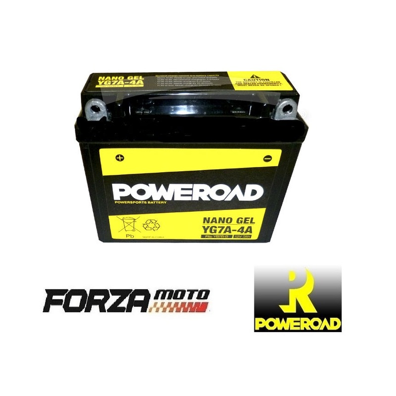 POWEROAD Nano Gel Motorcycle Battery – YG7A-4A (fits YB7BB)