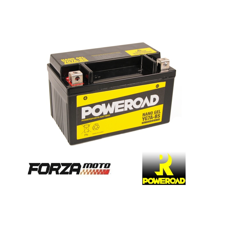POWEROAD Nano Gel Motorcycle Battery – YG7A-BS (YTX7A-BS)