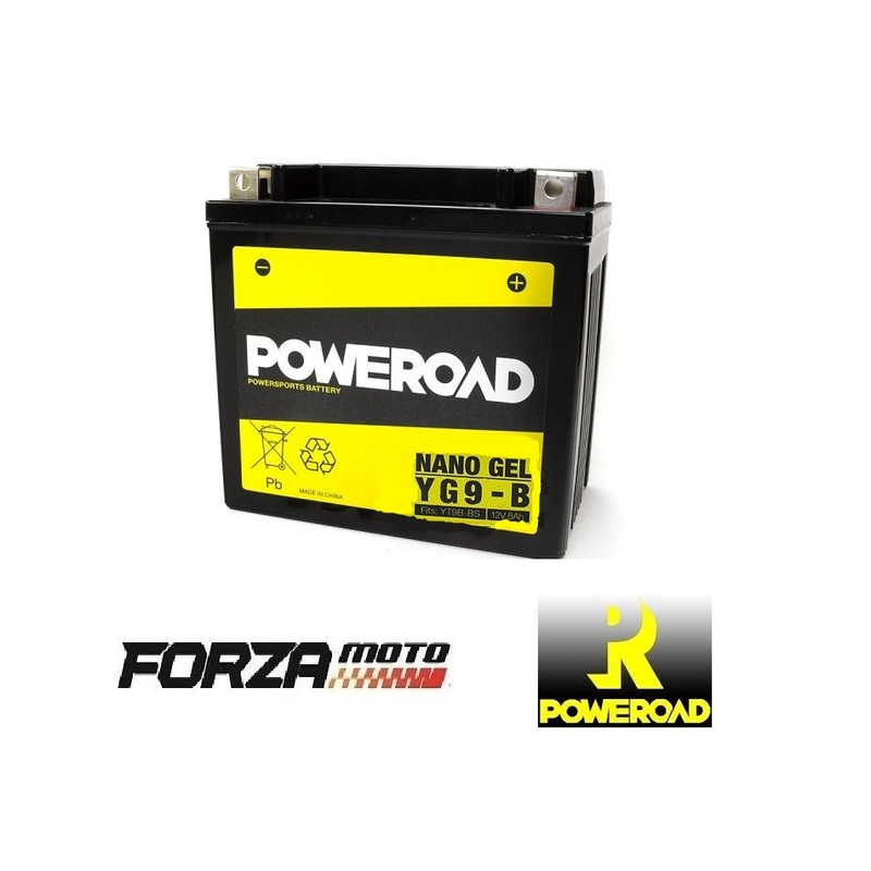 POWEROAD Nano Gel Motorcycle Battery – YG9-B (fits YB9B)