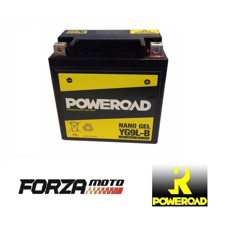 POWEROAD Nano Gel Motorcycle Battery – YG9L-B (fit YB9L-B/12N9-3B)