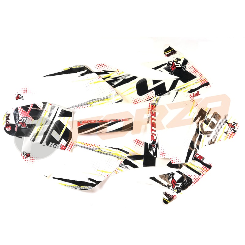 Pitsterpro X2 120 Graphic kit|White + Pitsterpro|Size N/A