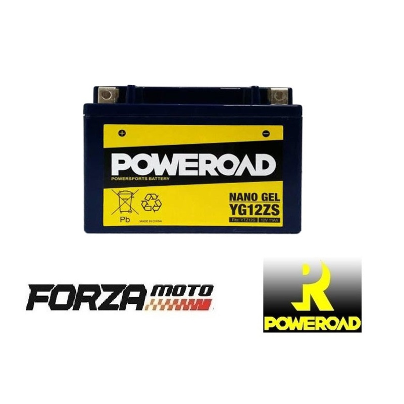 POWEROAD Nano Gel Motorcycle Battery – YG12-ZS (fits YTZ12S)