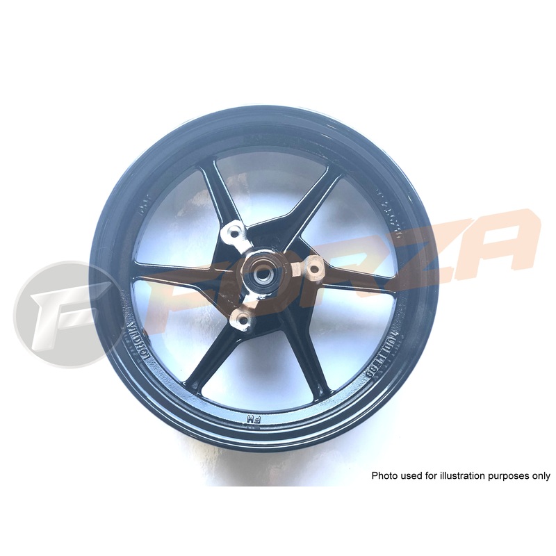 TNT Grido 2T Front 12 inch Alloy Wheel (Black Rim, Disc Brake) 2012 – 2018