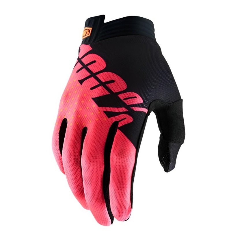 100% iTrack Adults MX Gloves|Black/Fluoro Red|Camo|L|M|S|XL