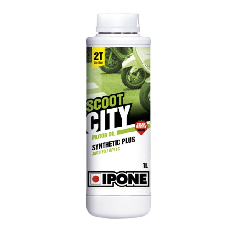 IPONE 2T Scooter Semi Synthetic Oil 1L (Strawberry Smell), Made in France