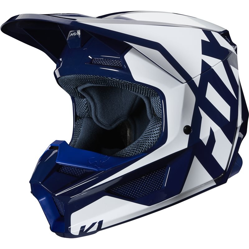 FOX V1 Prix Youth MX Helmet|Navy|Black/Yellow|Orange/Blue|Red|Black|YM 49-50cm|YL 51-52cm