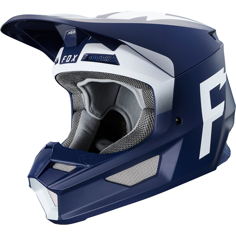 FOX V1 Werd Adult MX Helmet|Navy|Flo_Orange|S 55-56cm|M 57-58cm|L 59-60CM|XL 61-62cm|XXL 63-64cm