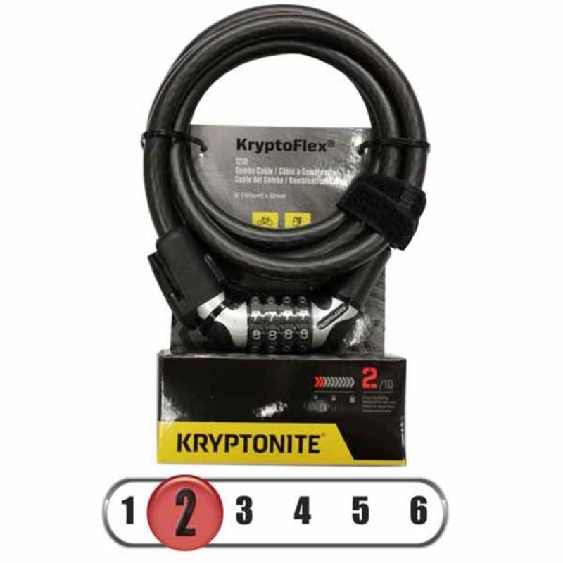 KRYPTONITE Krypto flex 1218 Resettable Combo Cable Lock