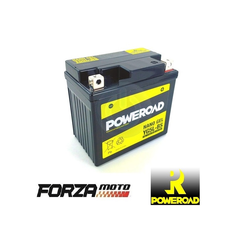 POWEROAD Nano Gel Motorcycle Battery – YG5L-BS (fits YTX5L-BS)