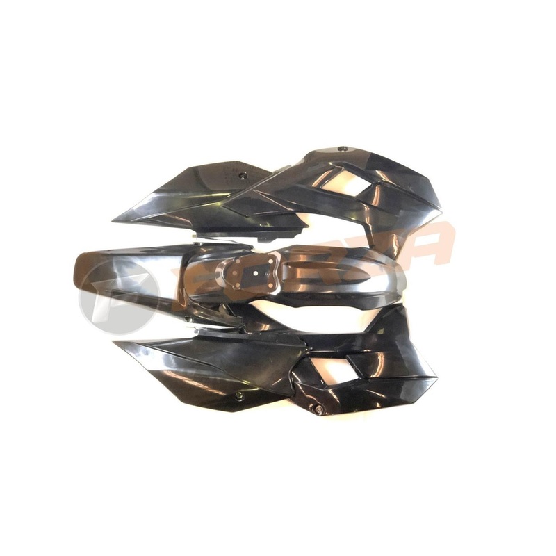 KRZ Style Plastic Fairing Kit|Black|White|Size N/A