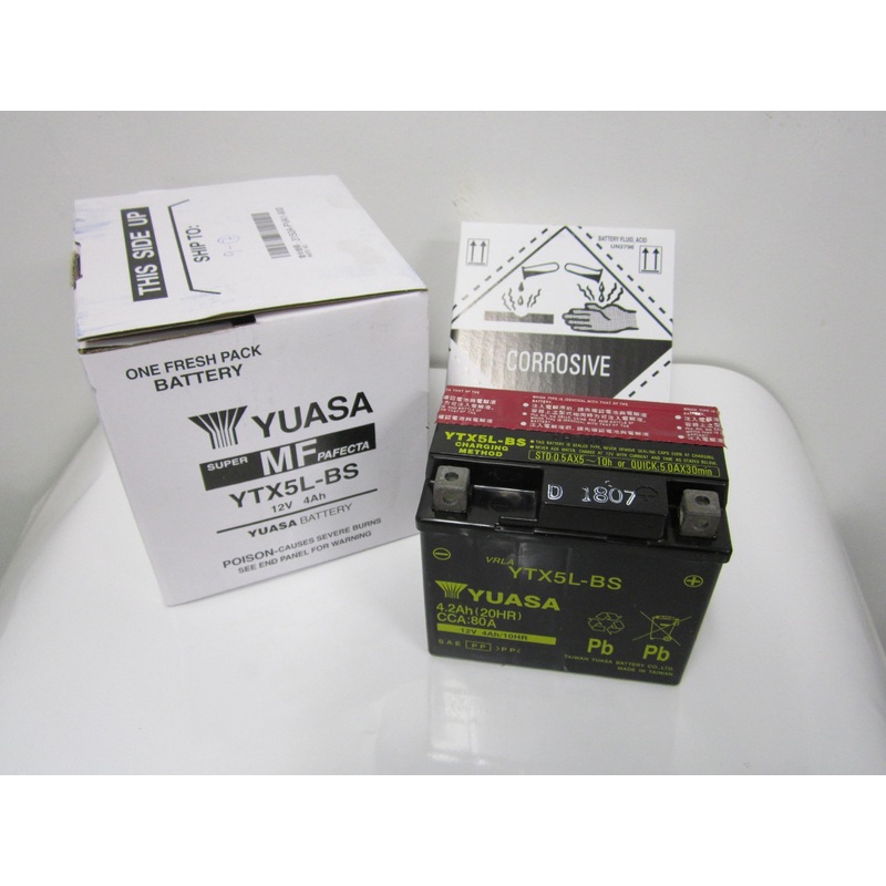 YUASA Motorcycle Battery – YTX5L-BS