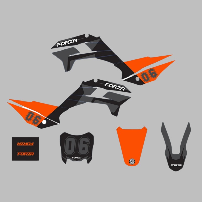 Aftermarket KRZ Style Plastic & Graphic Kit 2025 – Orange