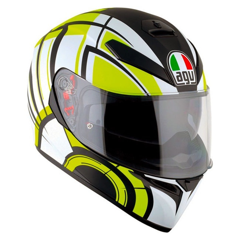 AGV K3 SV AVIOR Road Helmet|Matt_White/Lime|XS 53-54cm|S 55-56cm|MS 57cm|ML 58cm|L 59-60cm|XL 61-62cm|XXL 63-64cm