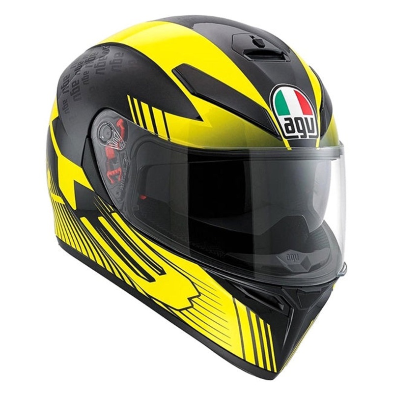 AGV K3 SV Glimpse Road Helmet|Black_Metal/Yellow|XS 53-54cm|S 55-56cm|MS 57cm|ML 58cm|L 59-60cm|XL 61-62cm|XXL 63-64cm