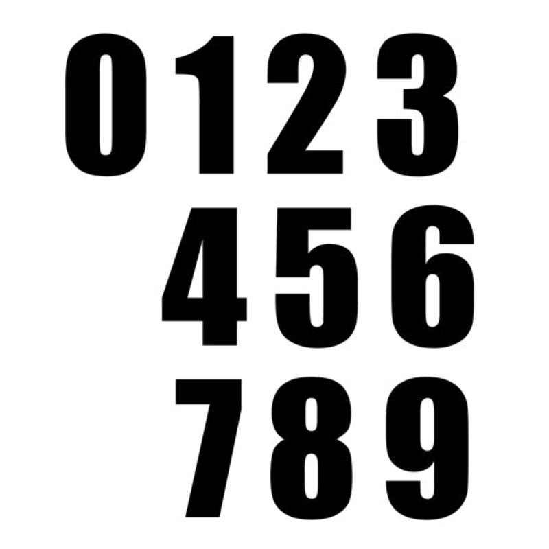 Racing Number Stickers (comes with 3 stickers)
