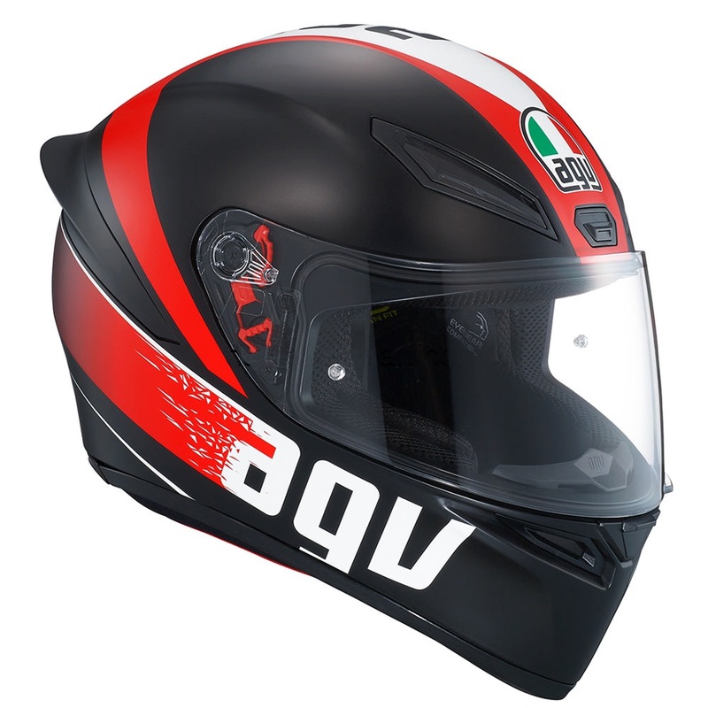 AGV K1 GRIP Road Helmet|Matt_Black/Red|XS 53-54cm|S 55-56cm|MS 57cm|ML 58cm|L 59-60cm|XL 61-62cm|XXL 63-64cm