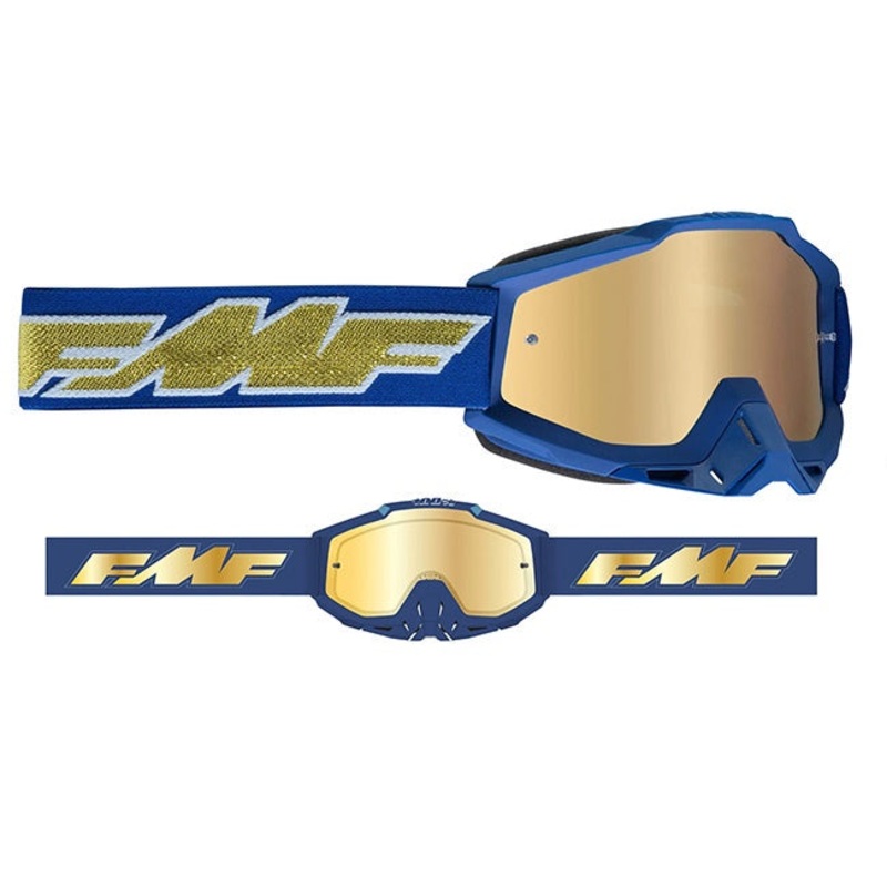 **FMF PowerBomb Rocket Adult MX Goggle with Gold Mirror Lens
