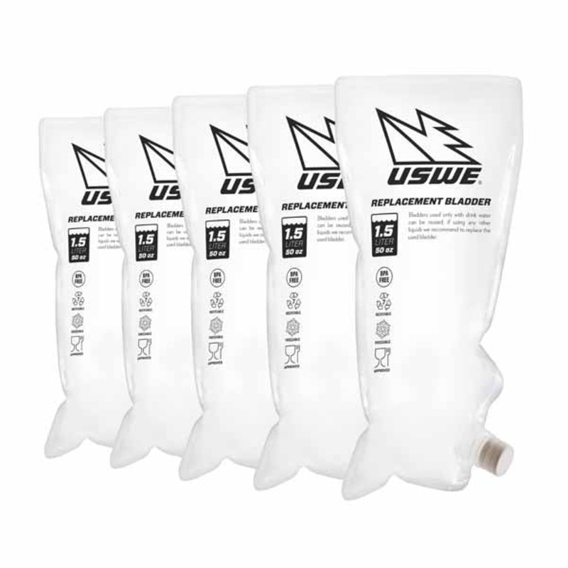 USWE Disposable Bladders – 1.5 litre – 5 Pack