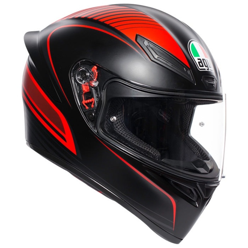 AGV K1 WARMUP Road Helmet|Matt_Black/Red|S 55-56cm|MS 57cm|ML 58cm|L 59-60cm|XL 61-62cm|XXL 63-64cm