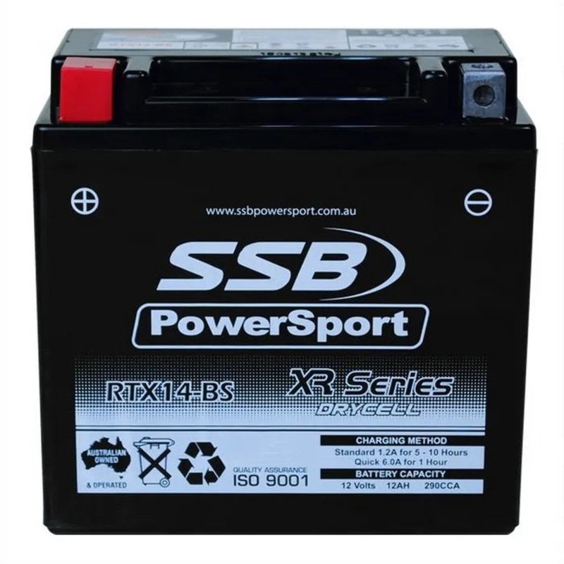 **SSB Motorcycle And Powersports Battery – RTX14-BS (YTX14-BS)