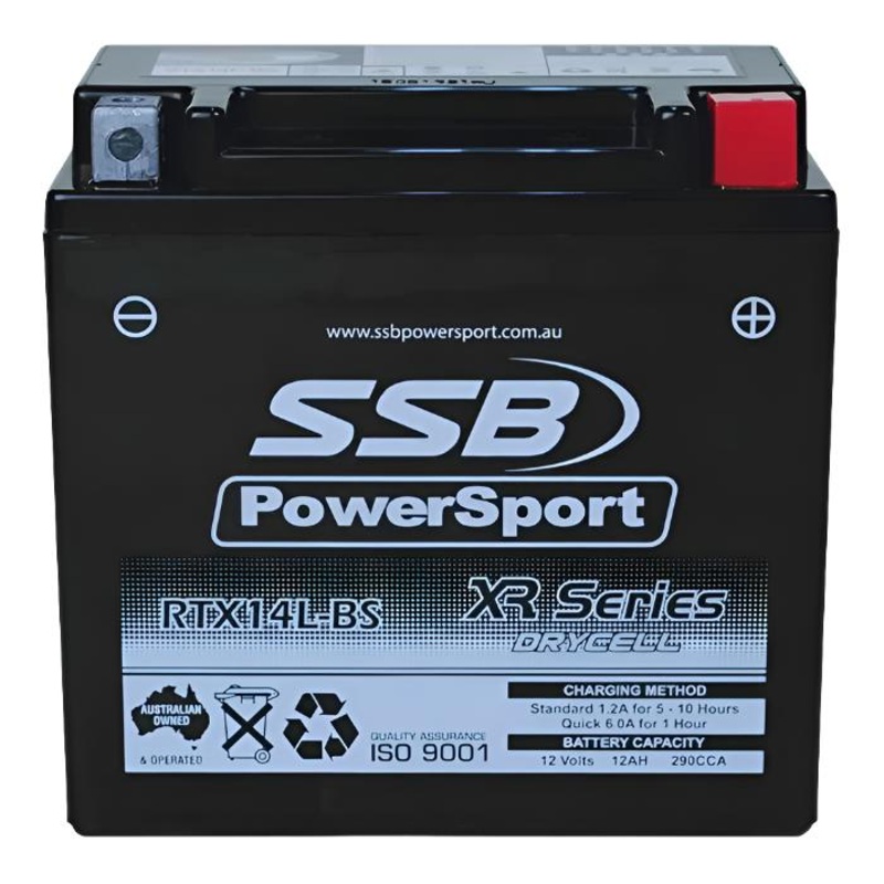 **SSB Motorcycle And Powersports Battery – RTX14L-BS (YTX14L-BS)