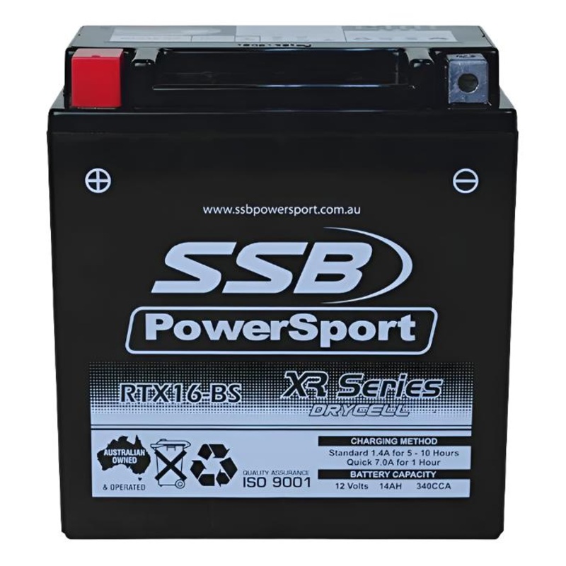 **SSB Motorcycle And Powersports Battery – RTX16-BS (YTX16-BS)