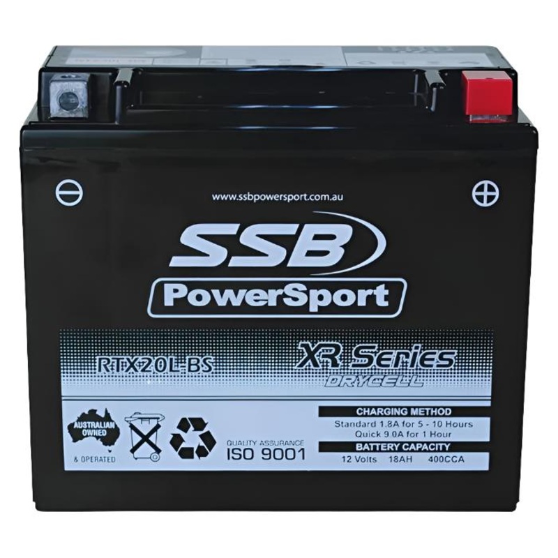 **SSB Motorcycle And Powersports Battery – RTX20L-BS (YTX20L-BS)