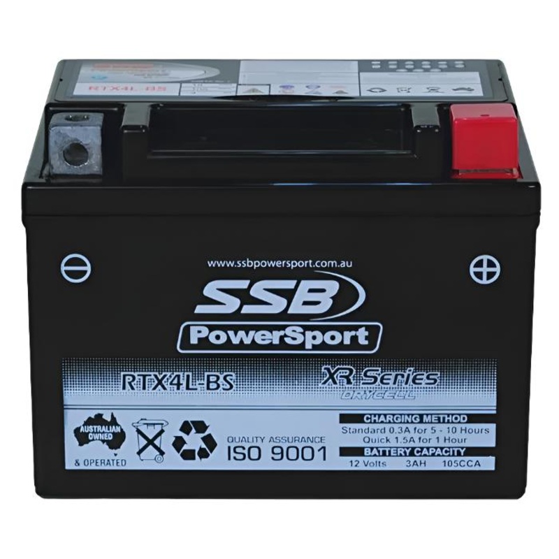 **SSB Motorcycle And Powersports Battery – RTX4L-BS (YTX4L-BS)