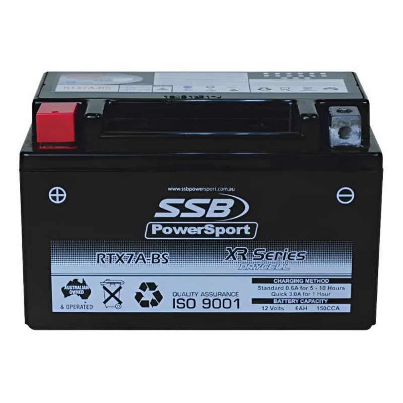 **SSB Motorcycle And Powersports Battery – RTX7A-BS (YTX7A-BS)