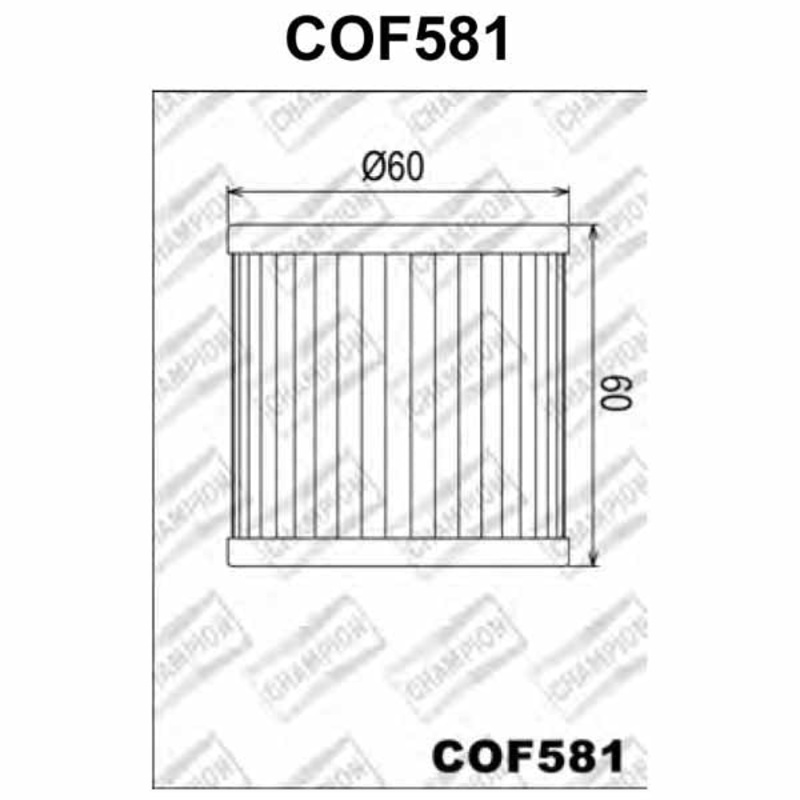 Champion Oil Filter – COF581 (HF681) – Hyosung