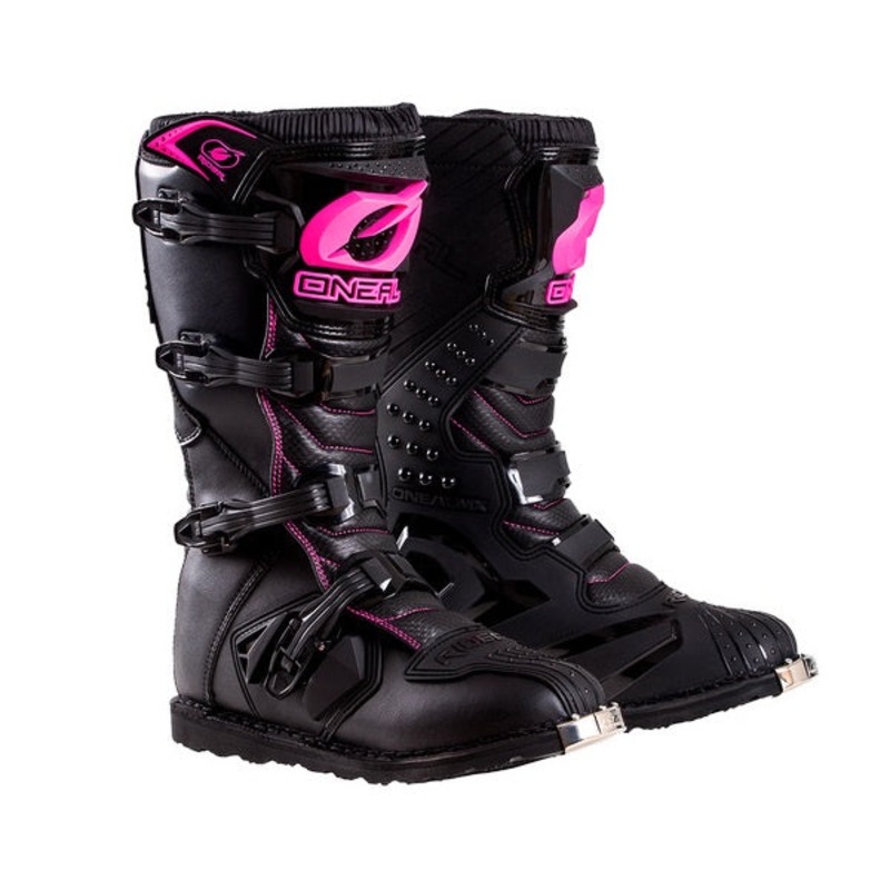 O’NEAL Rider Womens MX Boots|Black/Pink|US6/EU36|US7/EU37|US8/EU39|US9/EU40|US10/EU41|US11/EU42