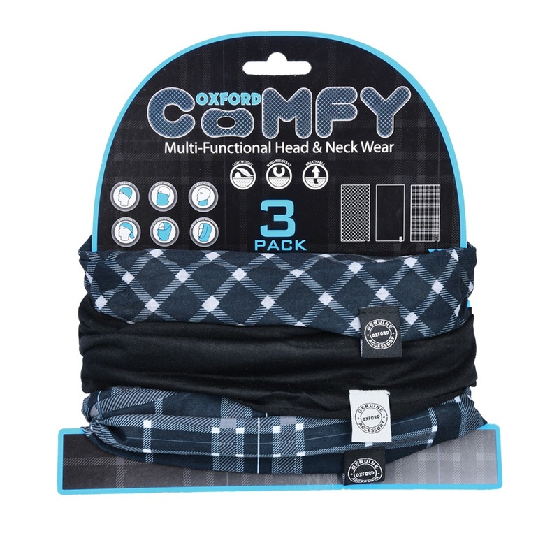 Oxford Comfy(Neck Warmer) – Black & White Tartan (3 Pack)