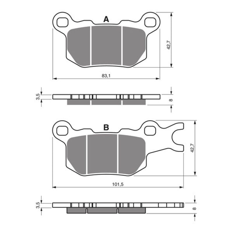 **GOLDfren Brake Pads – Off-Road Racing GF377-K5 (PR509)