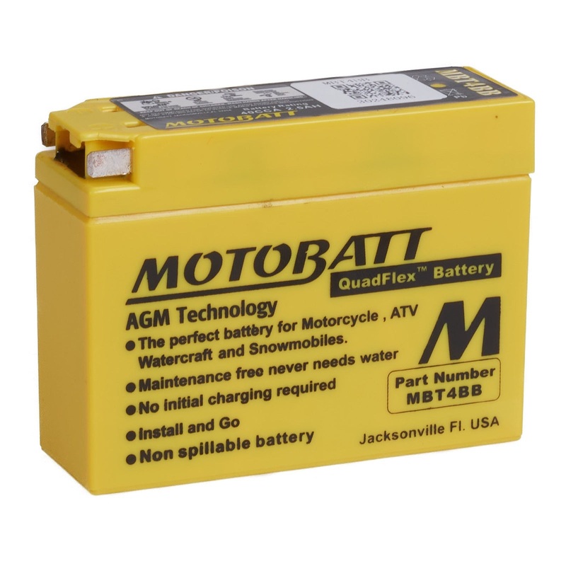 MOTOBATT Quadflex AGM Motocycle Battery – MBT4BB