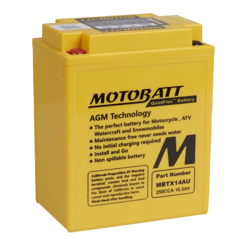 MOTOBATT Quadflex AGM Motocycle Battery – MBTX14AU