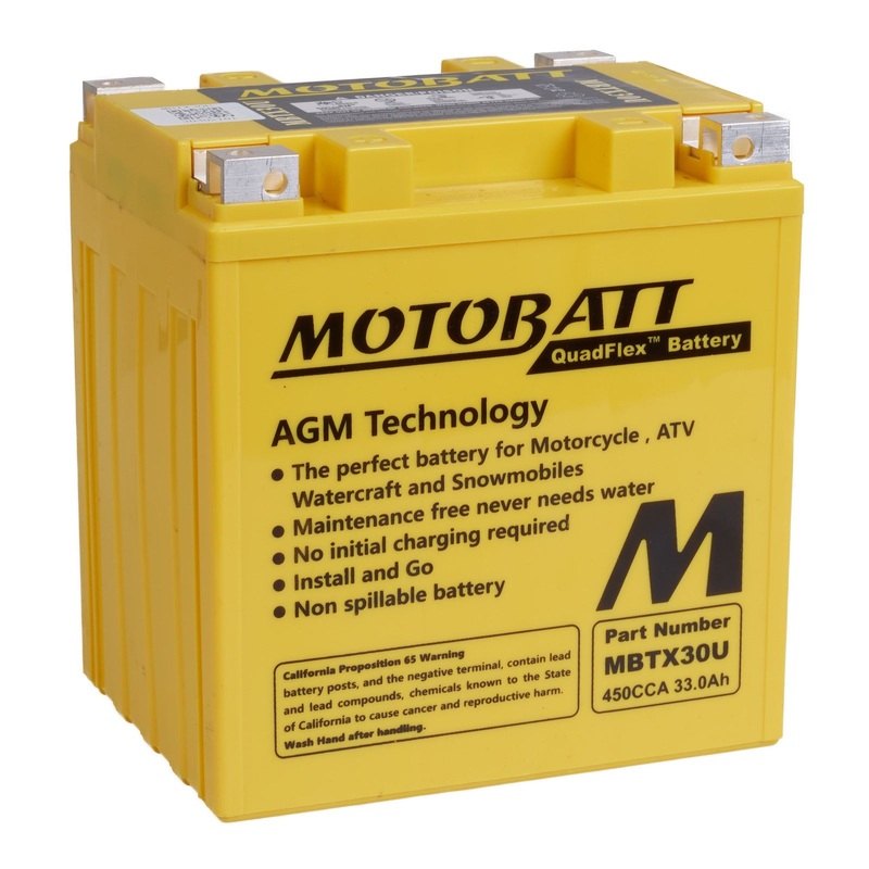 **MOTOBATT Quadflex AGM Motocycle Battery – MBTX30U