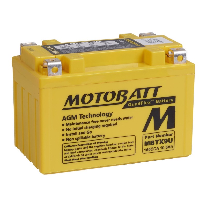 MOTOBATT Quadflex AGM Motocycle Battery – MBTX9U
