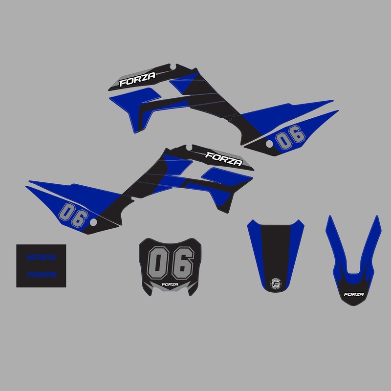 Aftermarket KRZ Style Plastic & Graphic Kit 2025 – Blue